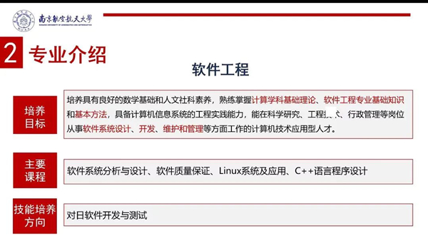 南京航空航天大学专接本专业